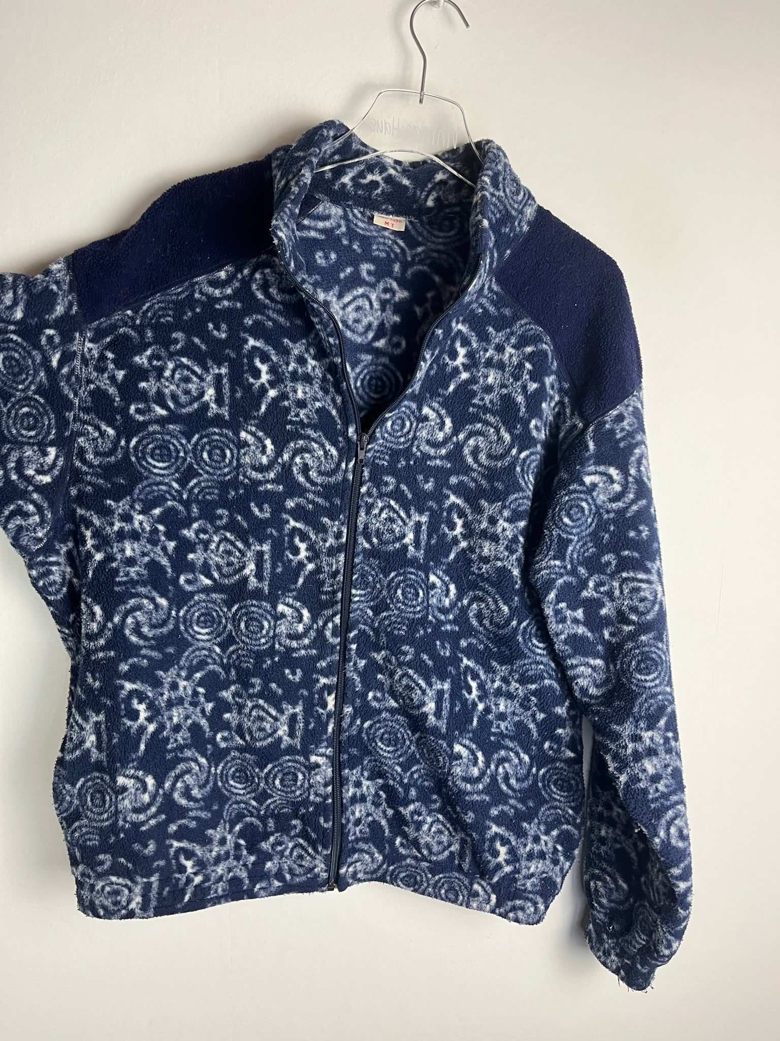 Vintage Fleece Sweatshirtjacke (L)