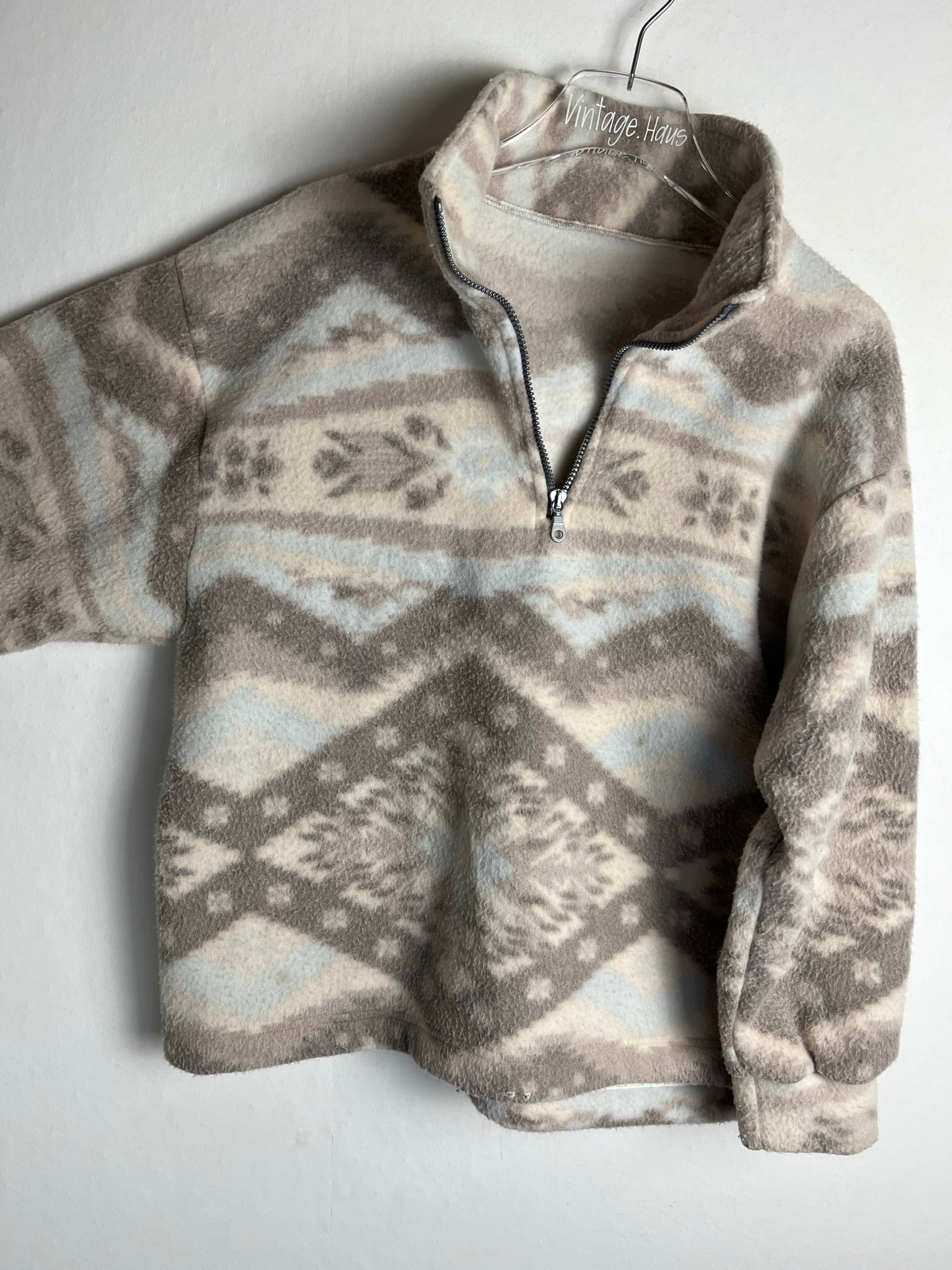 Vintage Fleece Half-Zip Sweater (M)