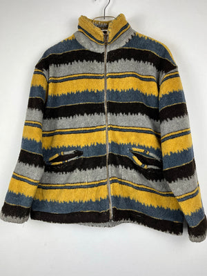 Vintage Fleece Sweatshirtjacke (S-M)