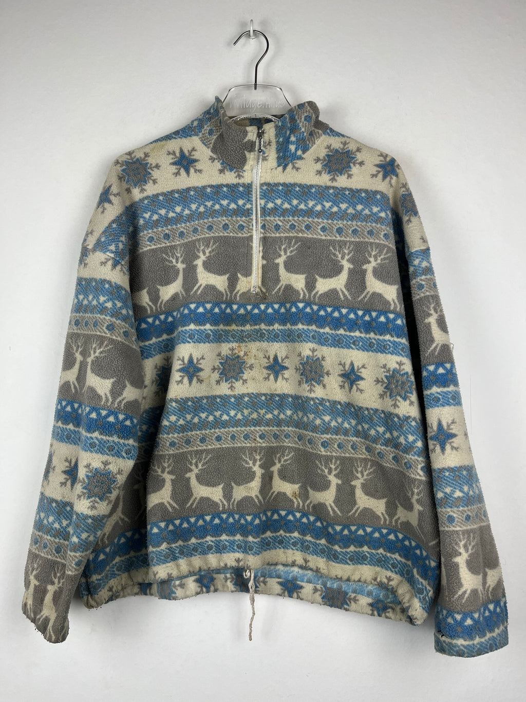 Vintage Fleece Half-Zip Sweater (M)