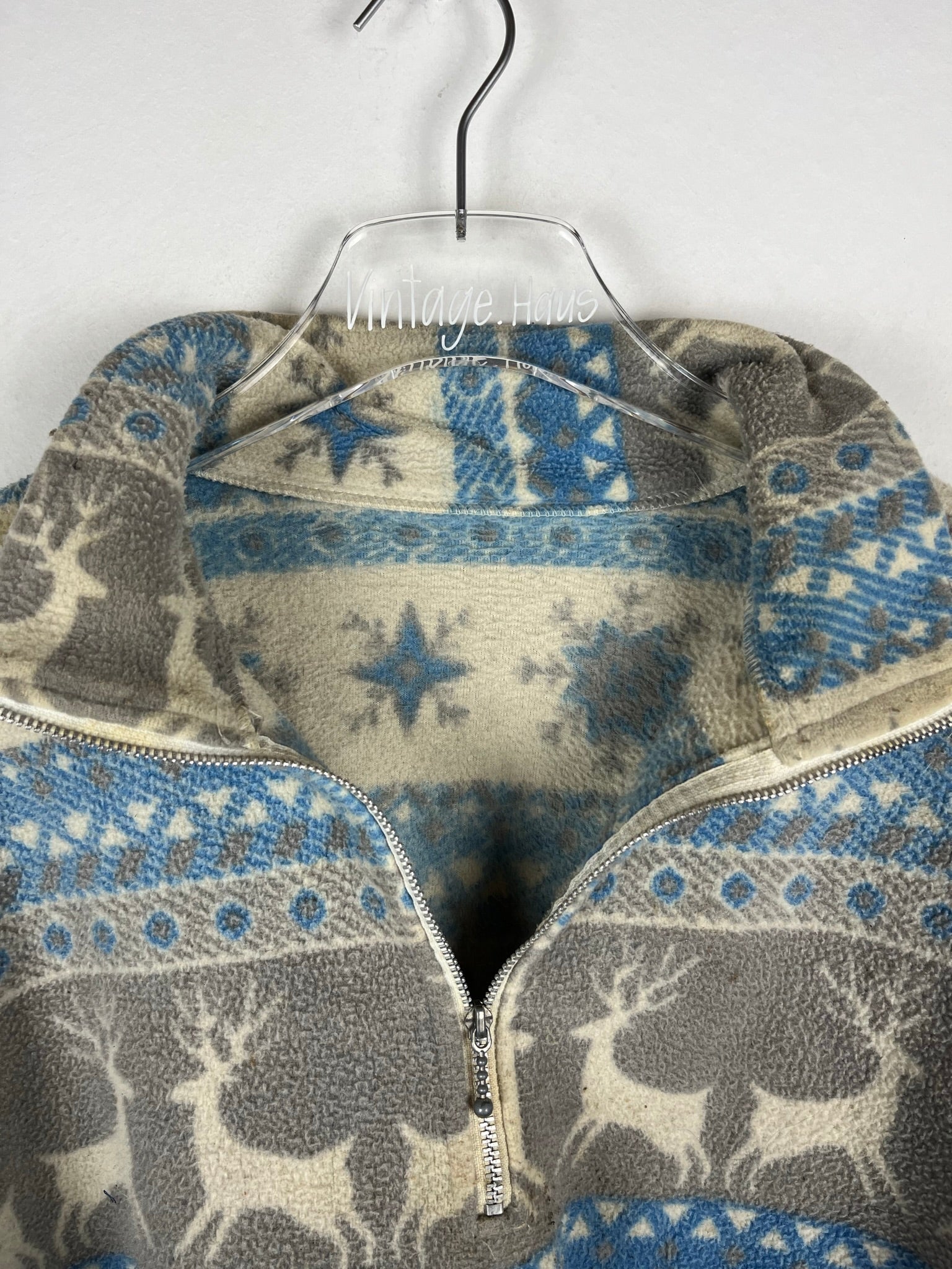 Vintage Fleece Half-Zip Sweater (M)