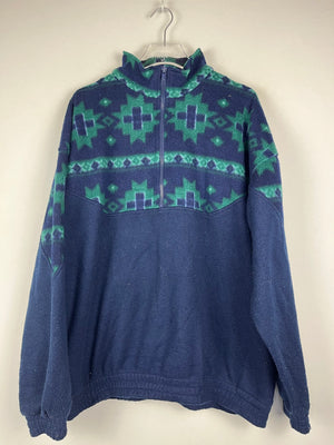 Vintage Fleece Half-Zip Sweater (XL)