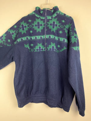 Vintage Fleece Half-Zip Sweater (XL)