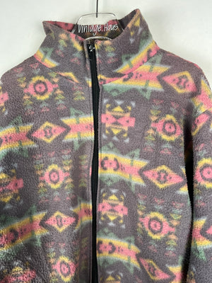 Vintage Fleece Sweatshirtjacke (S)