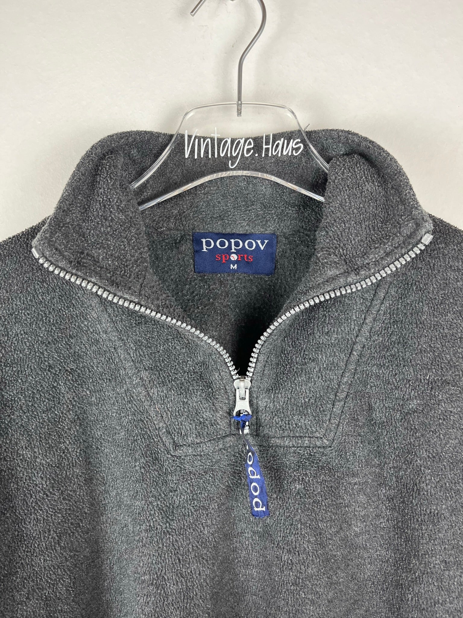 Vintage Fleece Half-Zip Sweater (M)