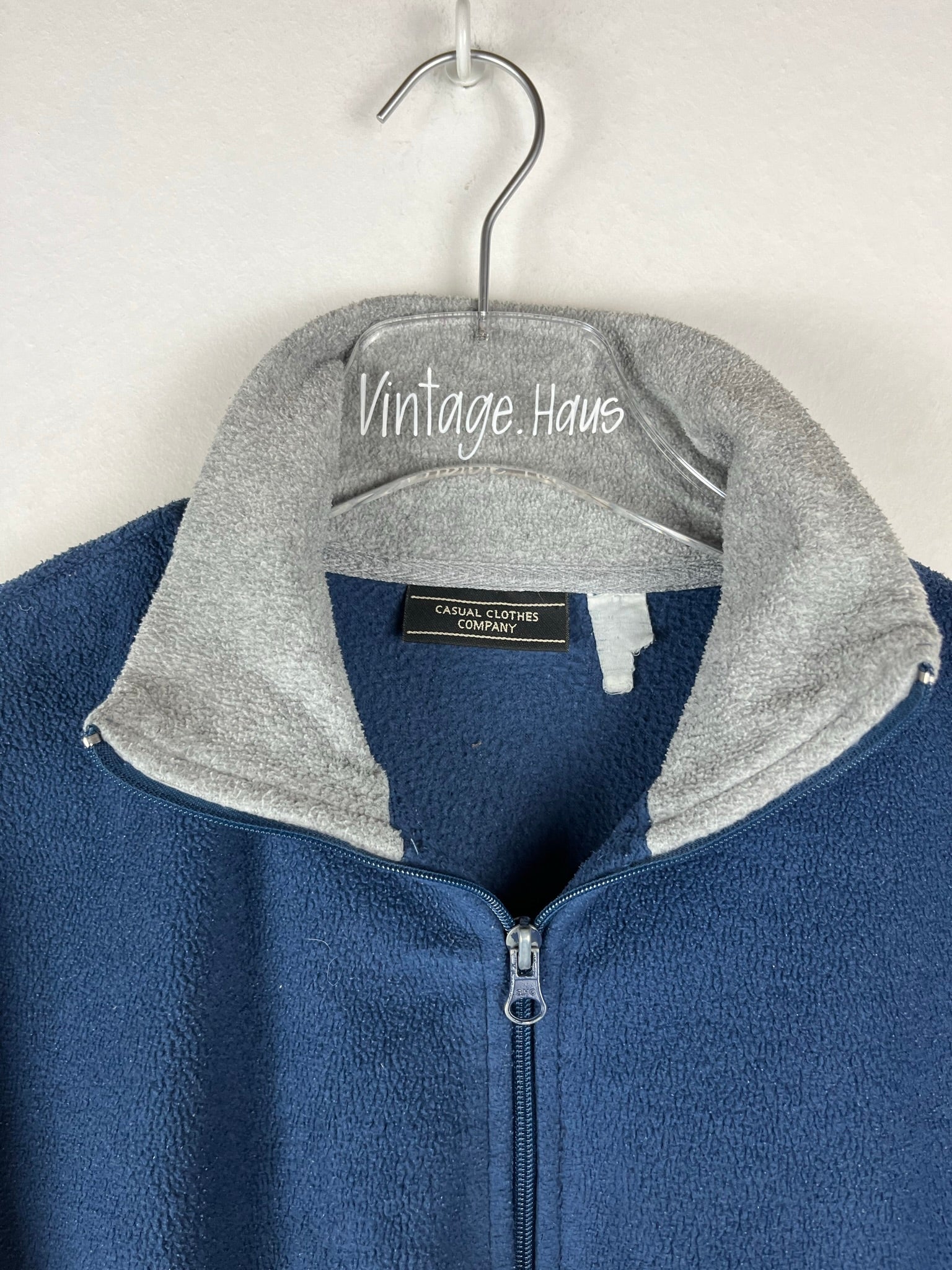 Vintage Fleece Sweatshirtjacke (M)