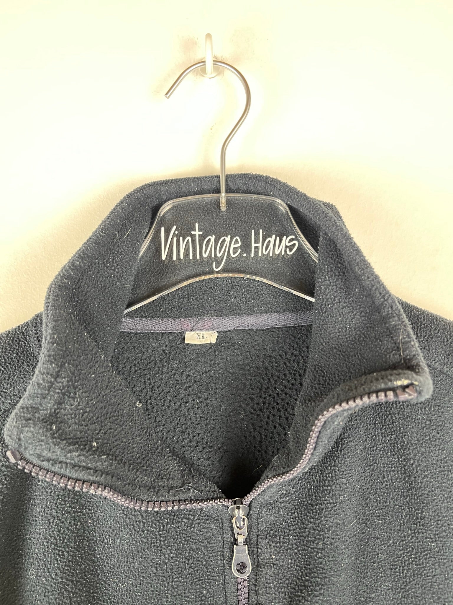 Vintage Fleece Sweatshirtjacke (L)