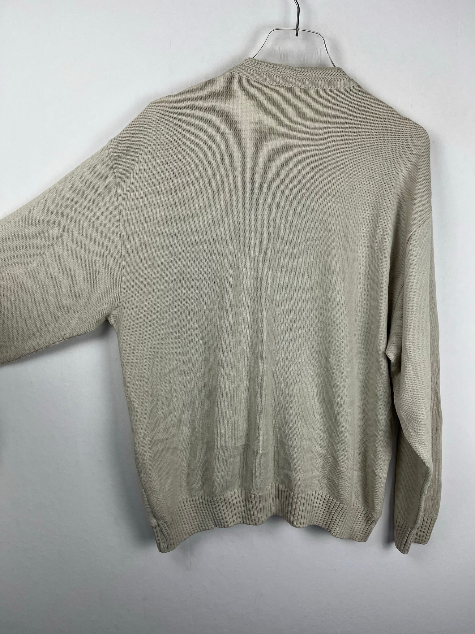 Vintage Sweater mit Lederapplikation (L)