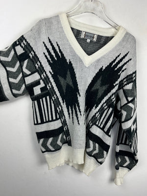 Vintage V-Neck Sweater (M)