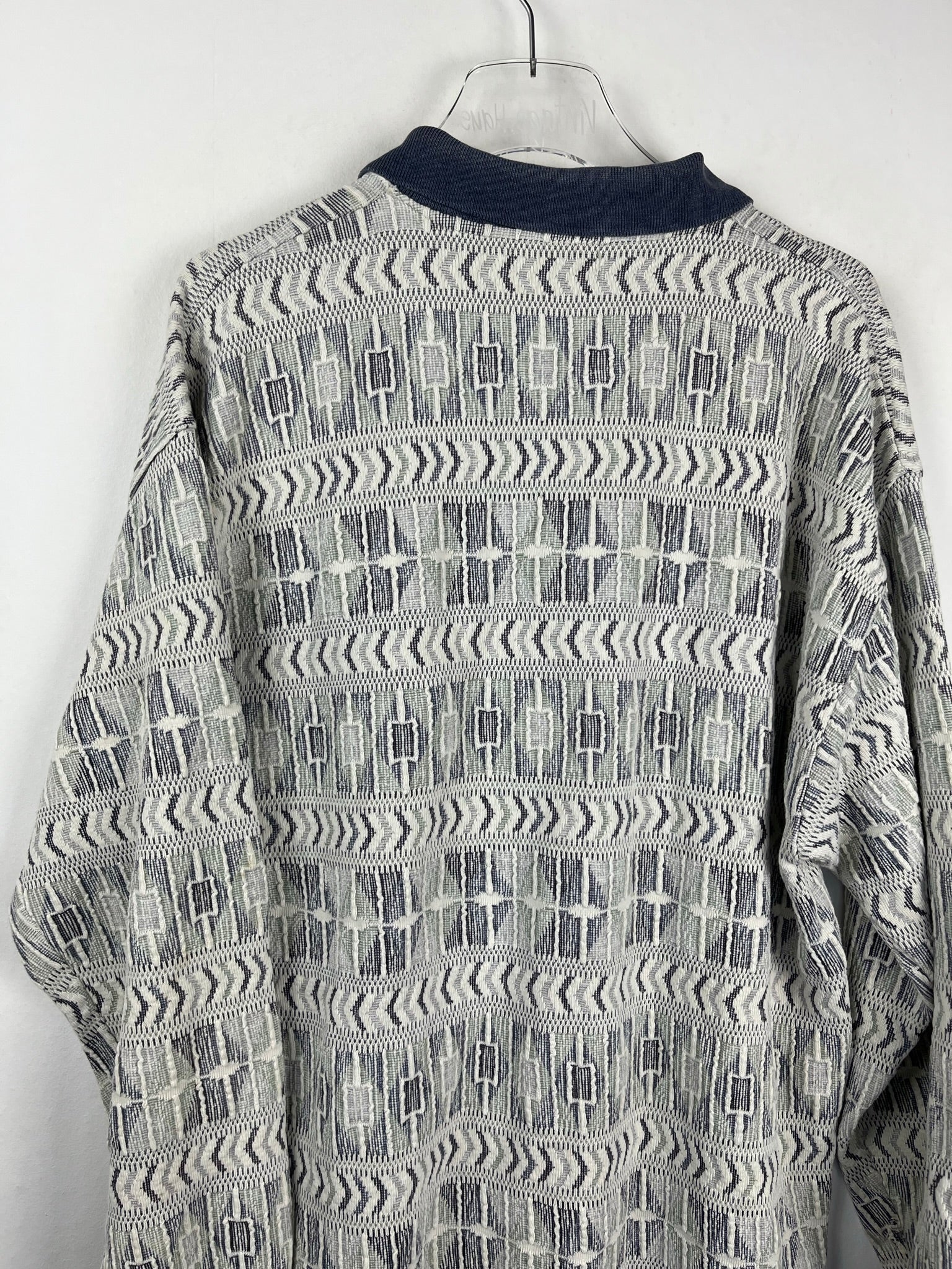 Vintage Baumwoll Half-Zip Sweater (XL)