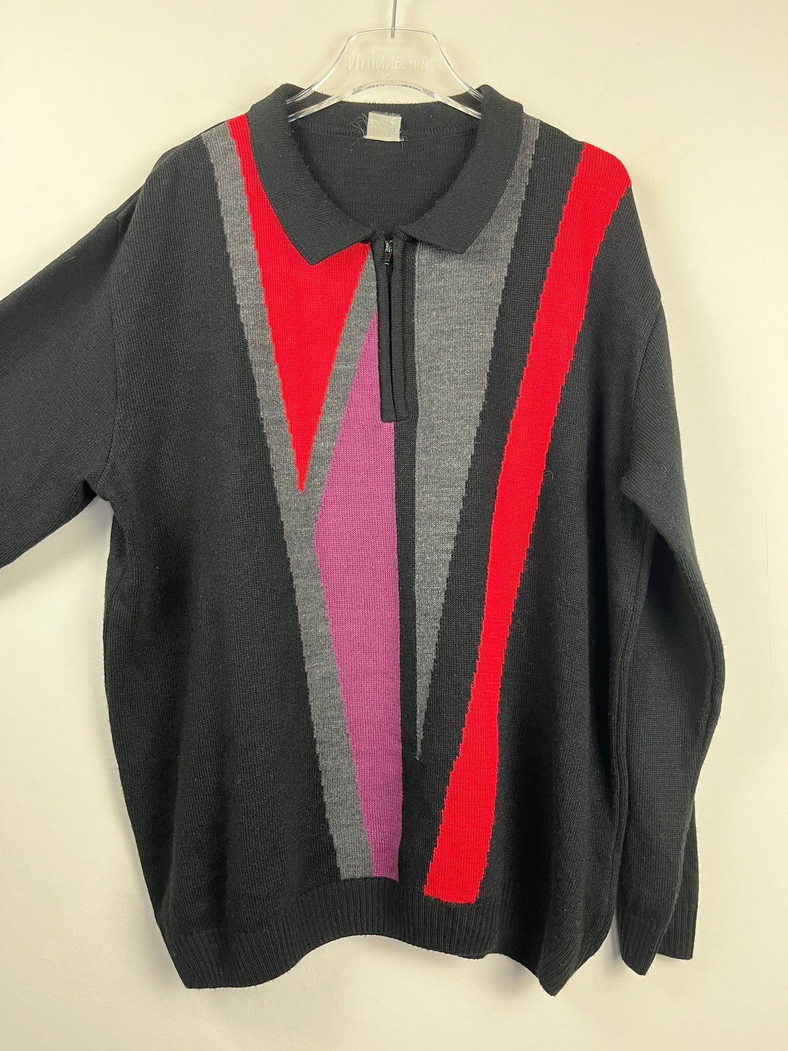 Vintage Half-Zip Sweater (XL)