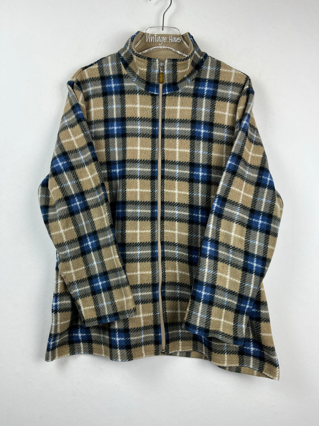 Vintage Fleece Sweatshirtjacke (M)