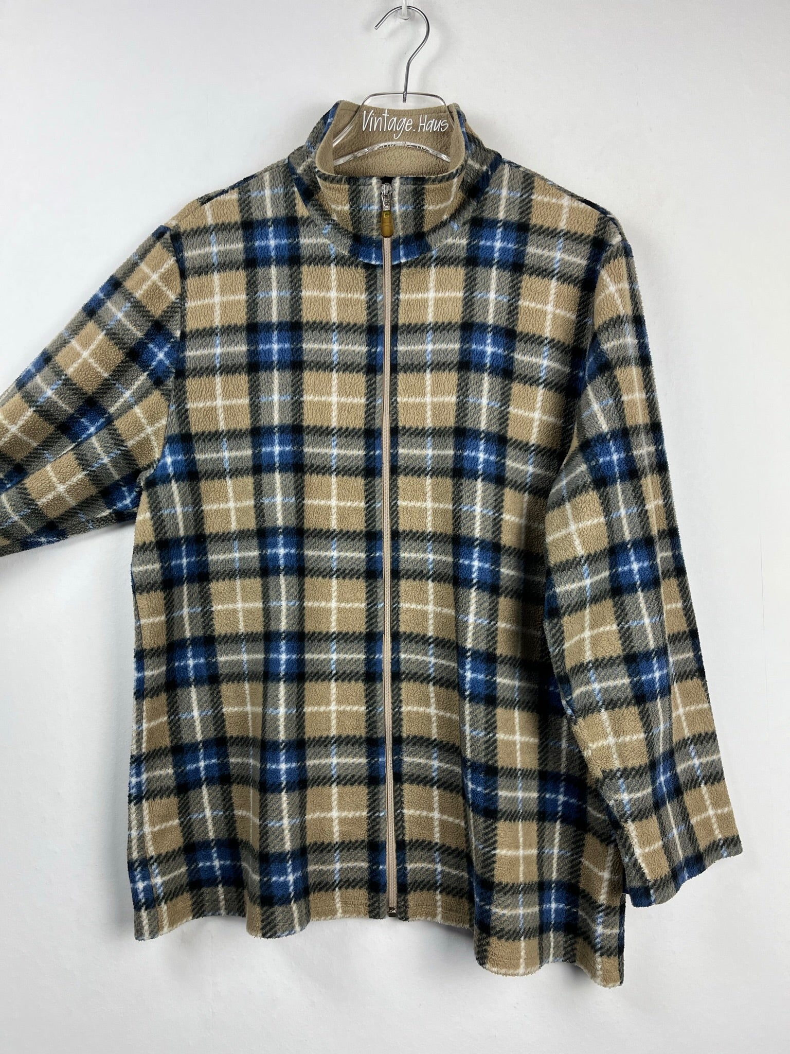 Vintage Fleece Sweatshirtjacke (M)