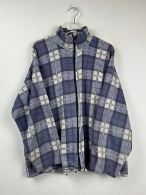 Vintage Fleece Sweatshirtjacke (L)