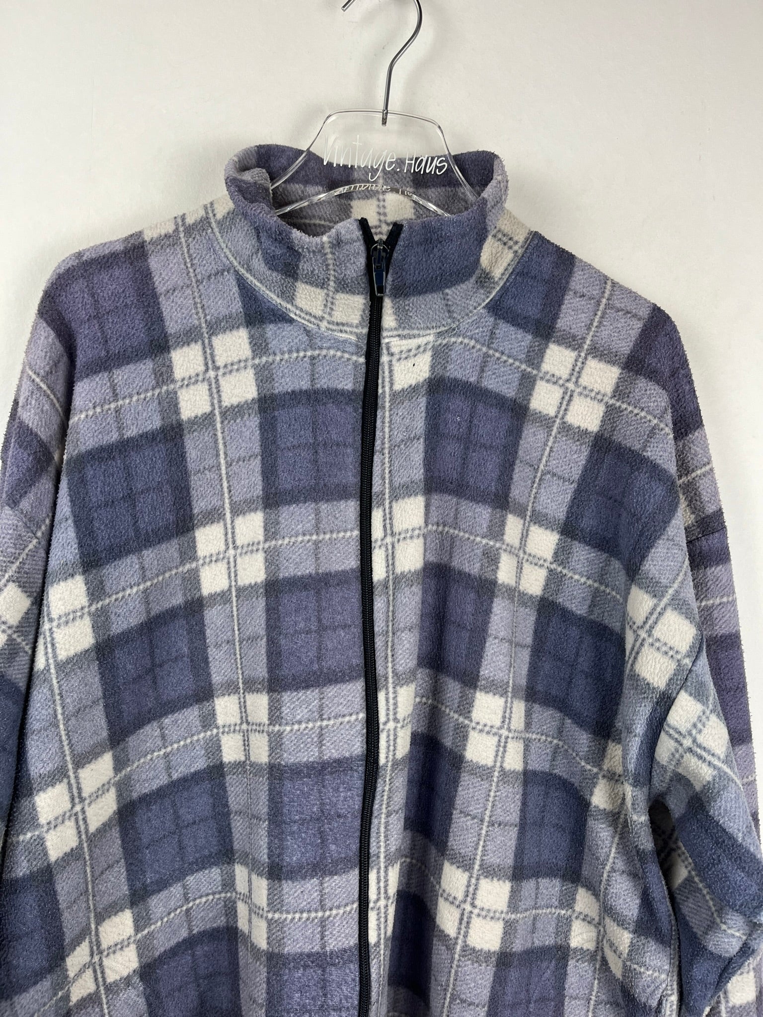 Vintage Fleece Sweatshirtjacke (L)