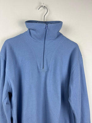 Vintage dünner Fleece Half-Zip Sweater (L)