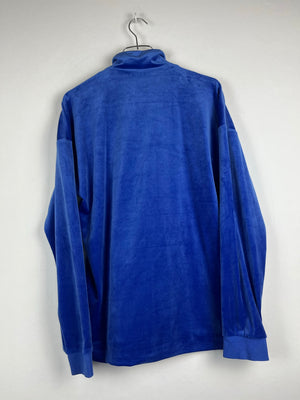 Vintage Velour Reebok Half-Zip Sweater (M)