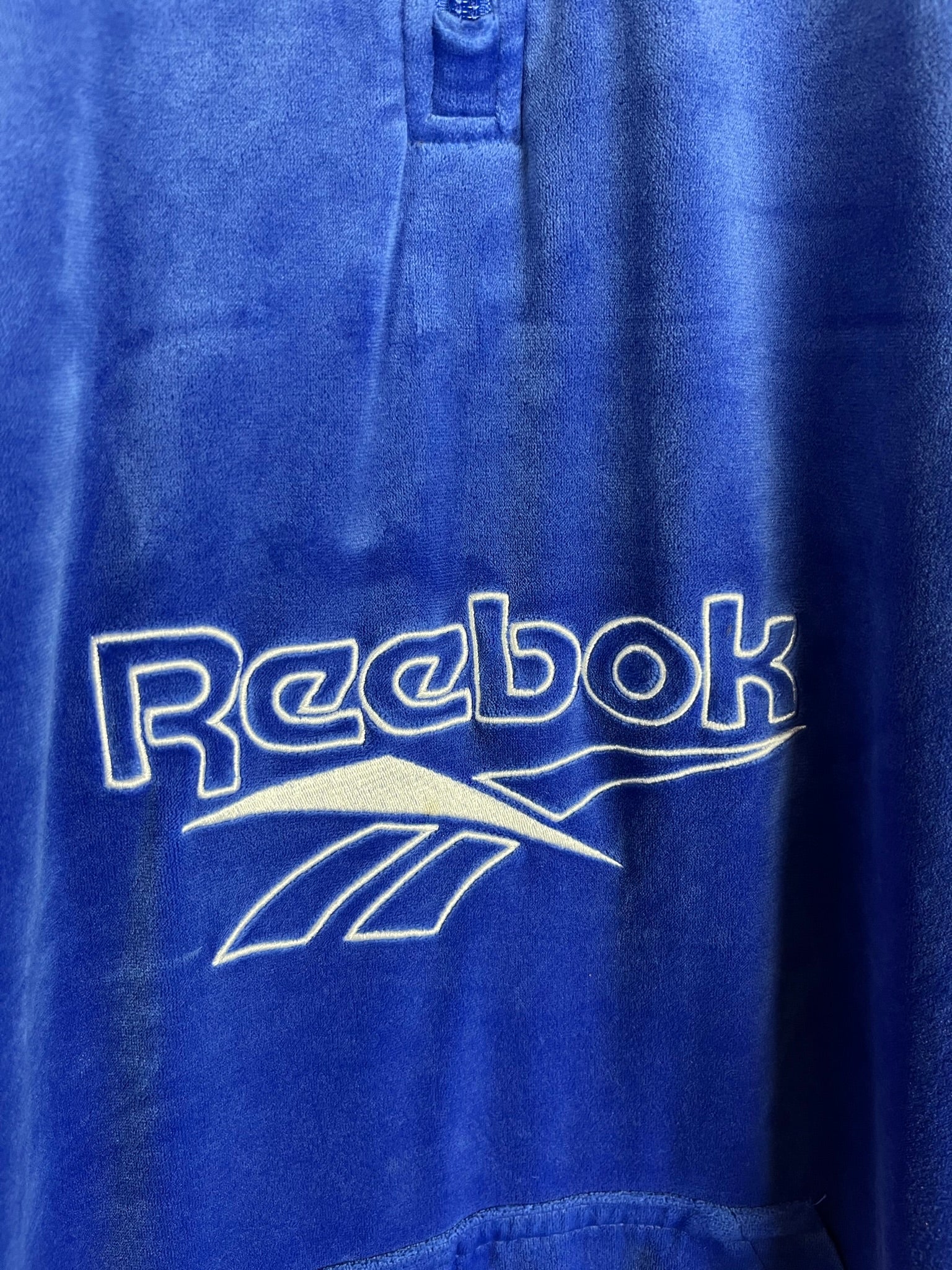 Vintage Velour Reebok Half-Zip Sweater (M)