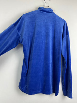 Vintage Velour Reebok Half-Zip Sweater (M)