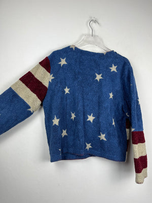 Vintage Fleece Sweatshirtjacke (S)