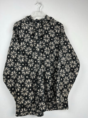 Vintage Fleece Sweatshirtjacke (L)