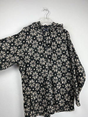 Vintage Fleece Sweatshirtjacke (L)