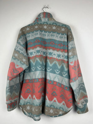 Vintage Fleece Sweatshirtjacke (XL)