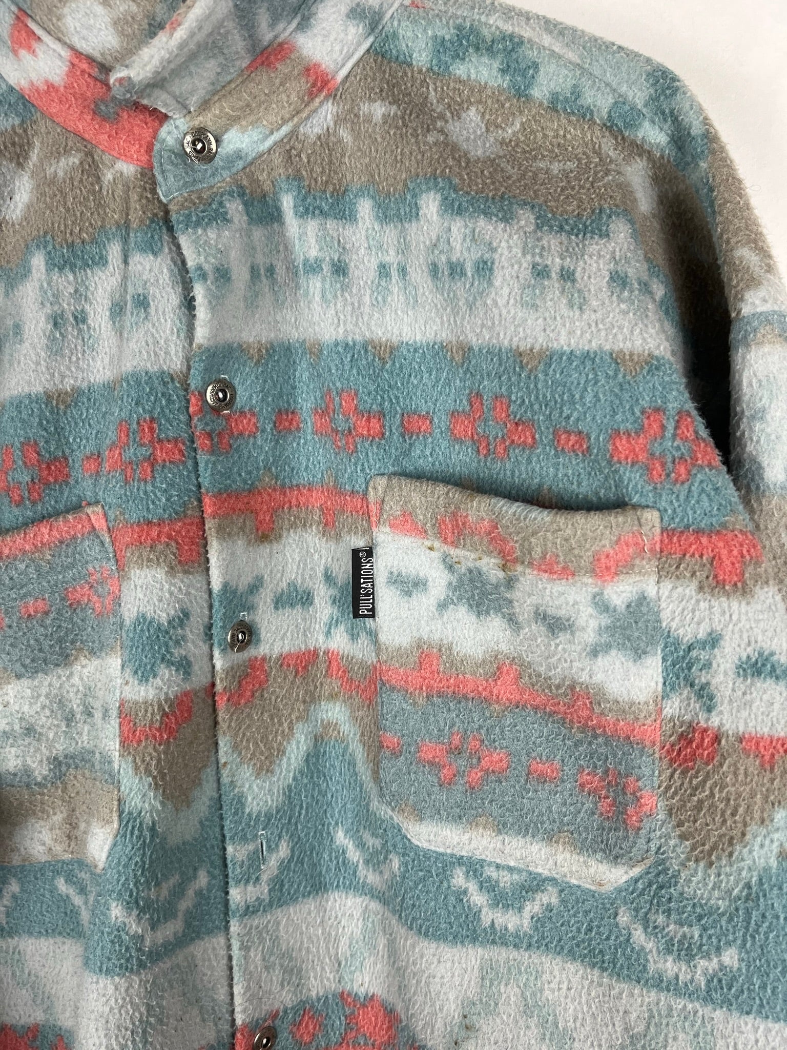 Vintage Fleece Sweatshirtjacke (XL)