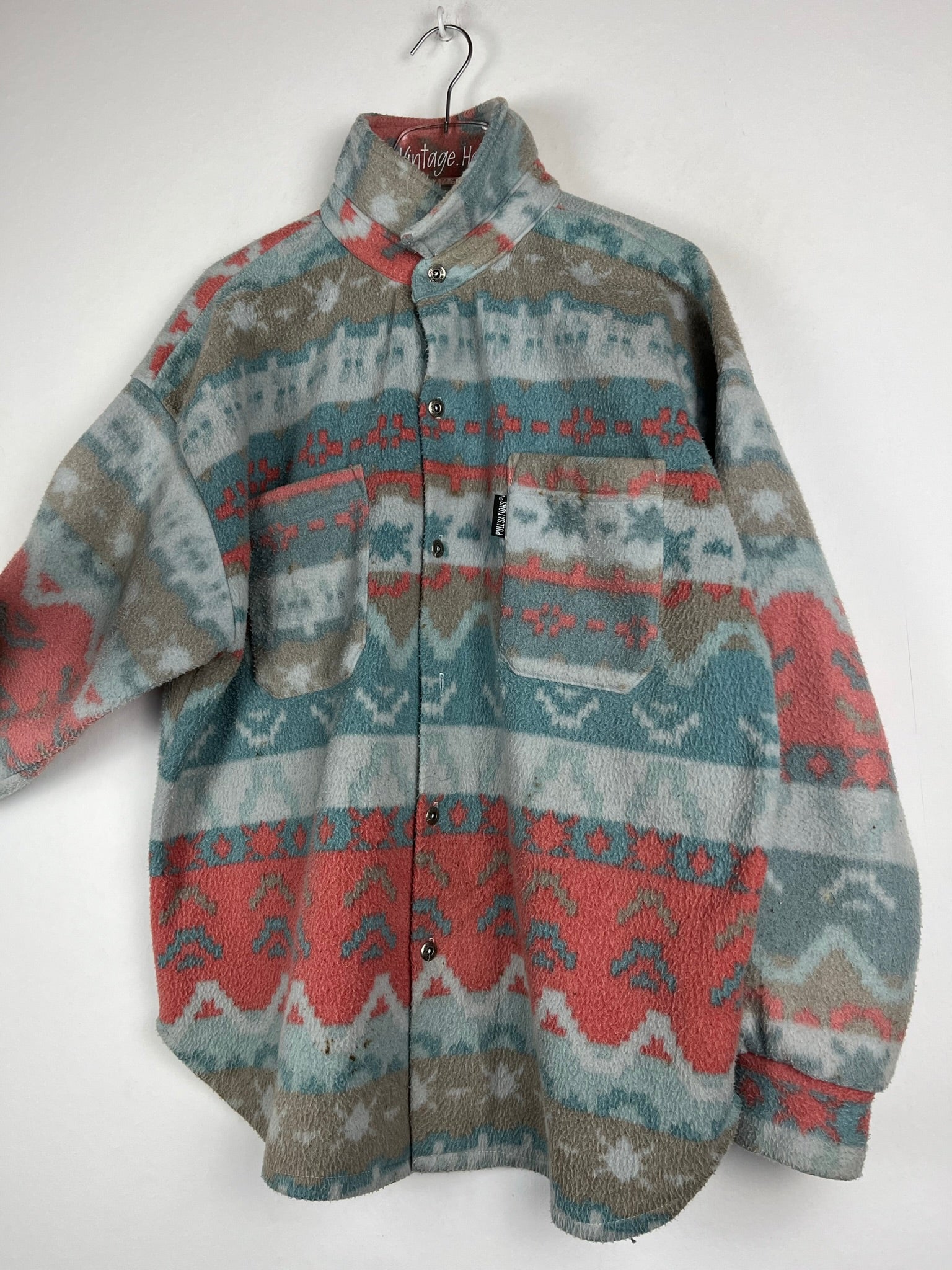 Vintage Fleece Sweatshirtjacke (XL)