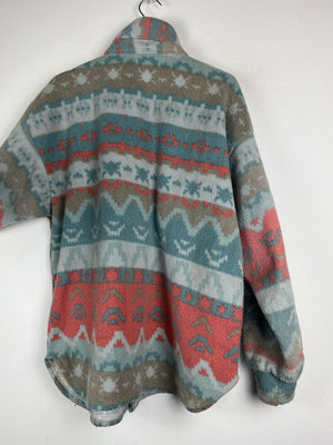 Vintage Fleece Sweatshirtjacke (XL)