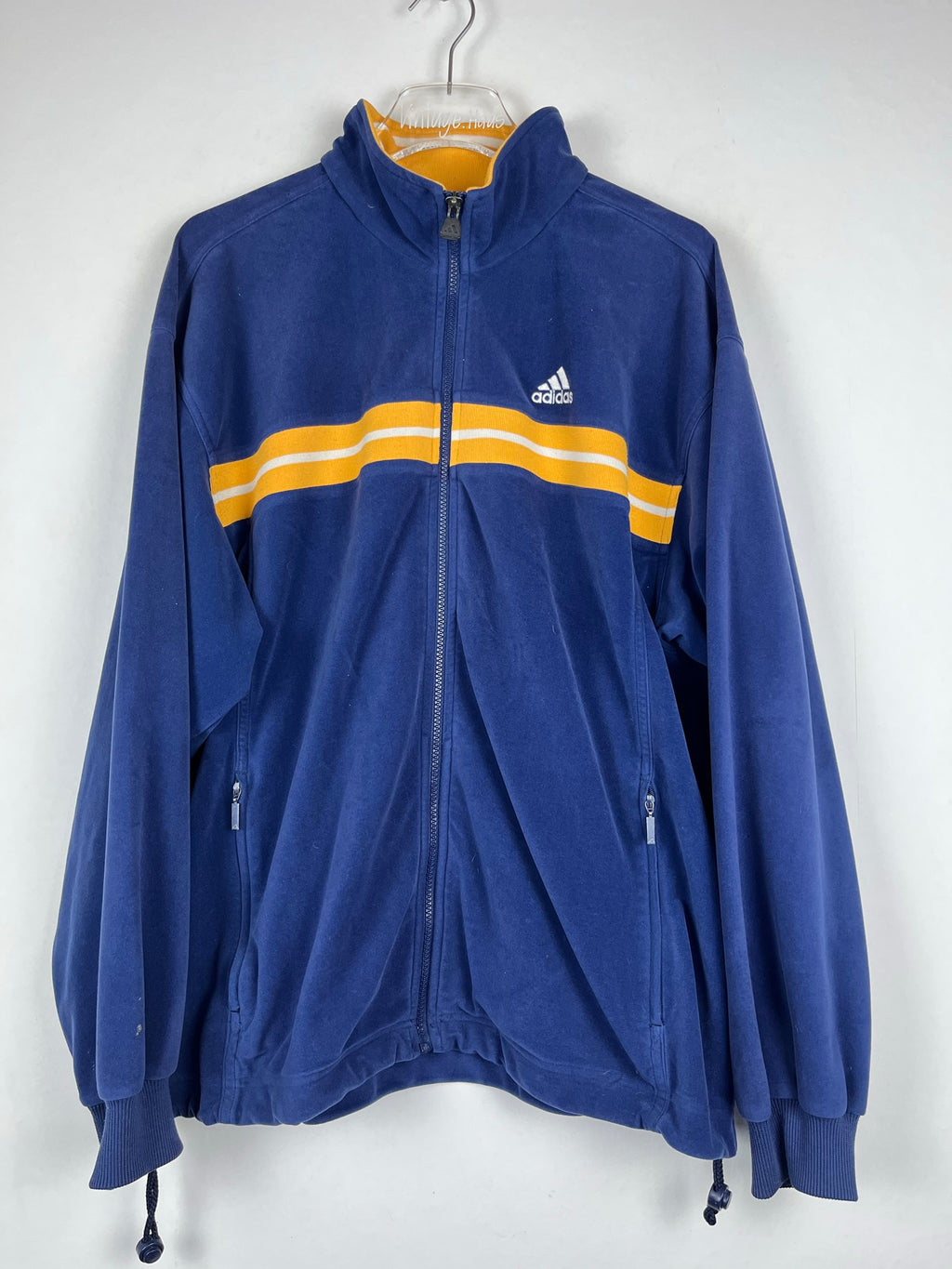 Vintage Velour Adidas Sweatshirtjacke (L)