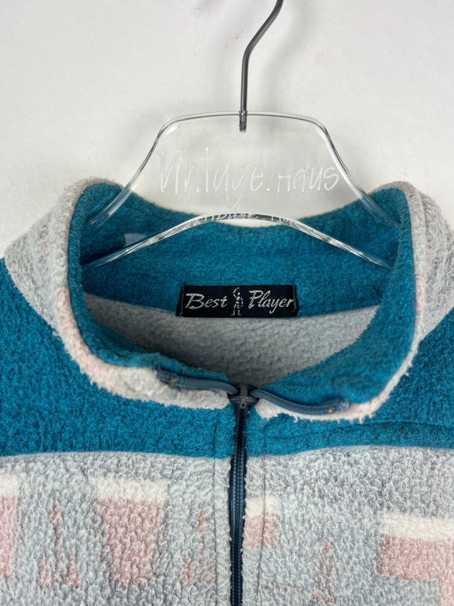 Vintage Fleece Sweatshirtjacke (M)