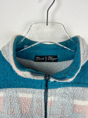 Vintage Fleece Sweatshirtjacke (M)