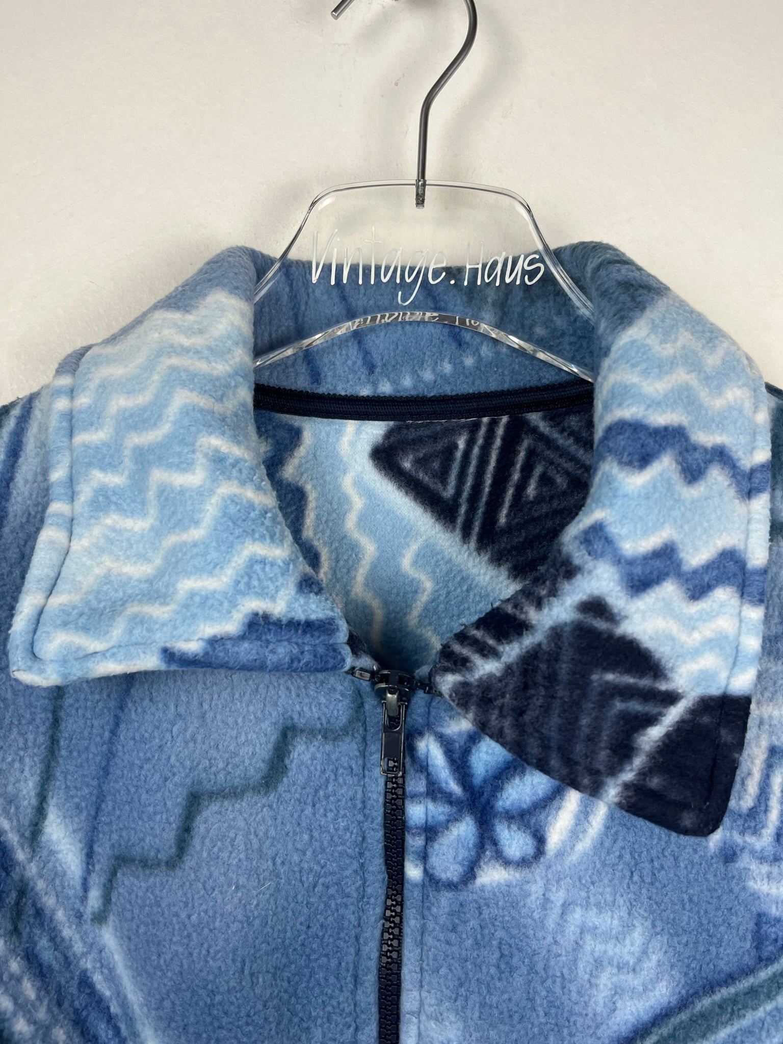 Vintage Fleece Sweatshirtjacke (M)