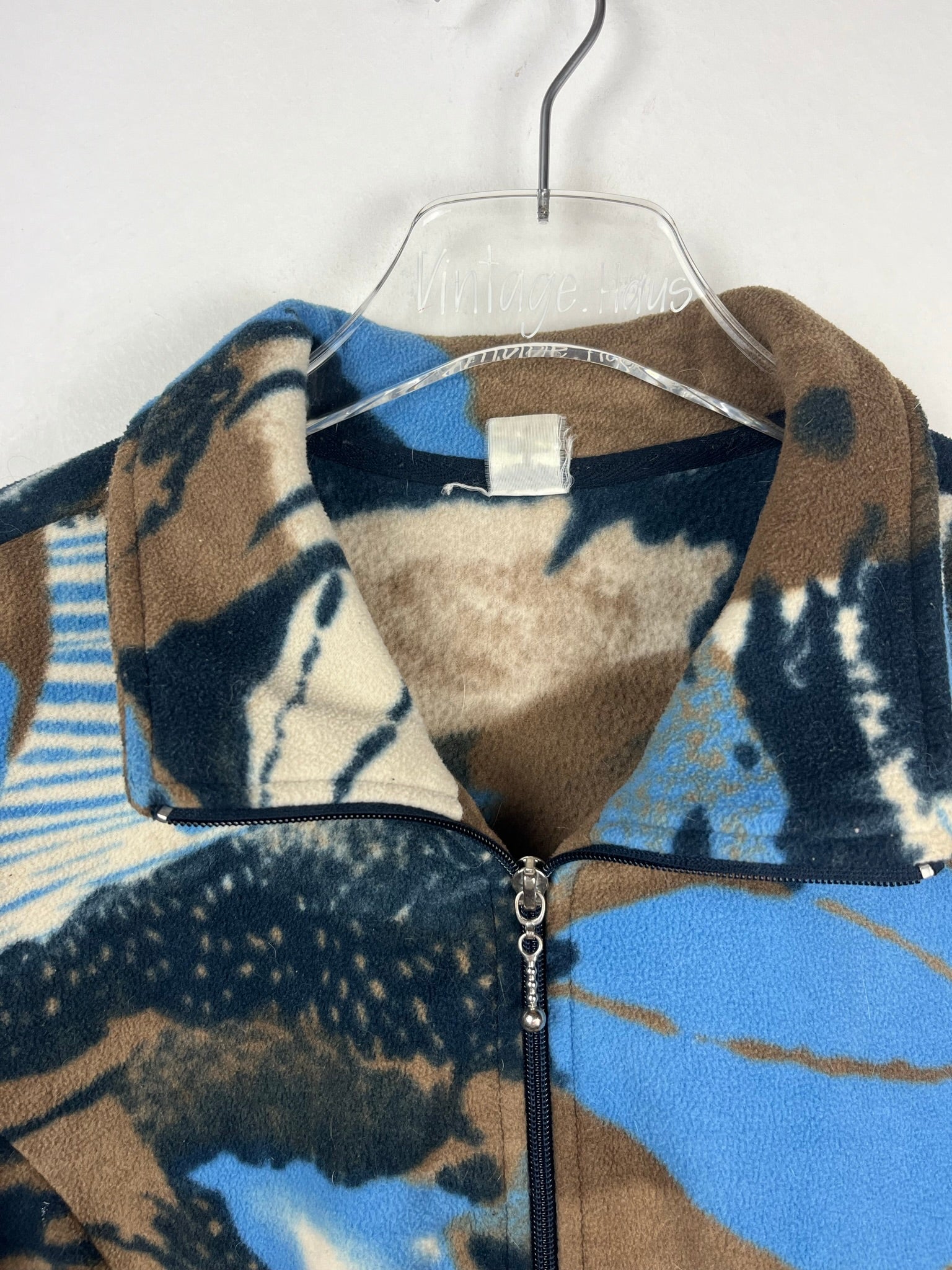 Vintage Fleece Sweatshirtjacke (M)