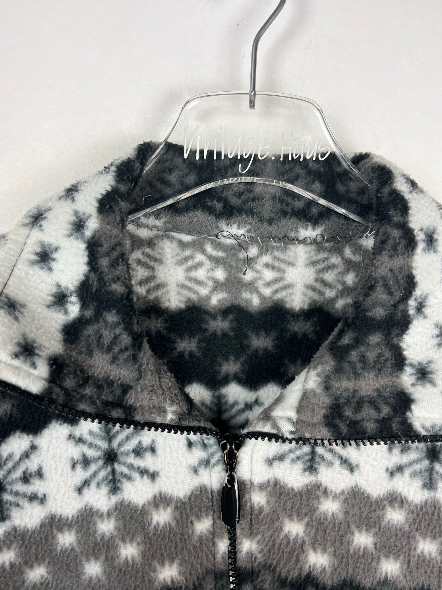 Vintage Fleece Sweatshirtjacke (M)