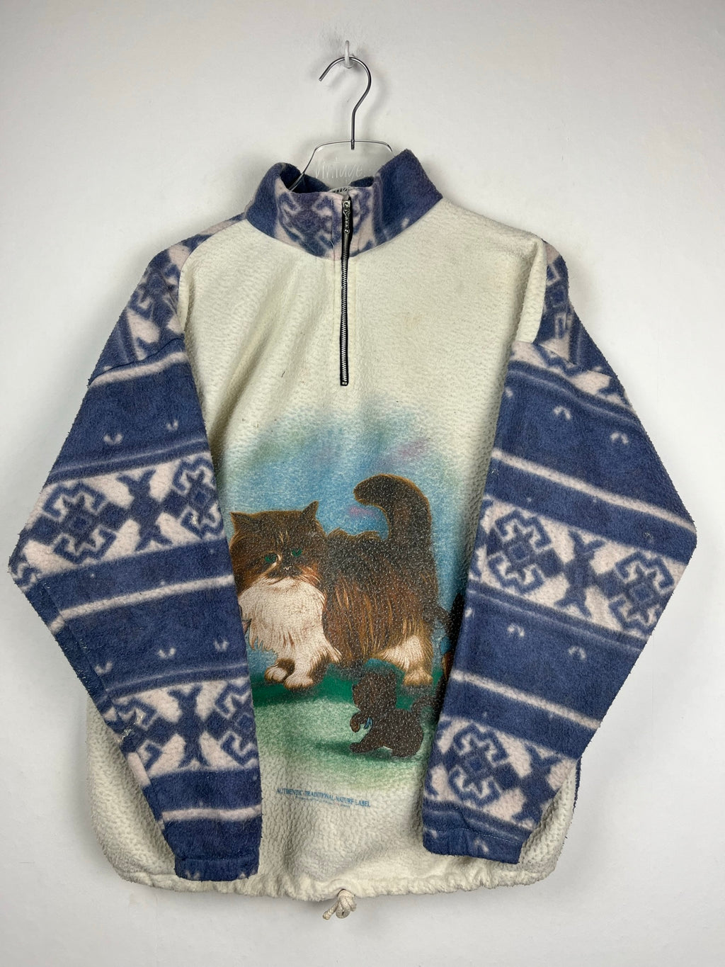 Vintage Fleece Half-Zip Sweater (M)