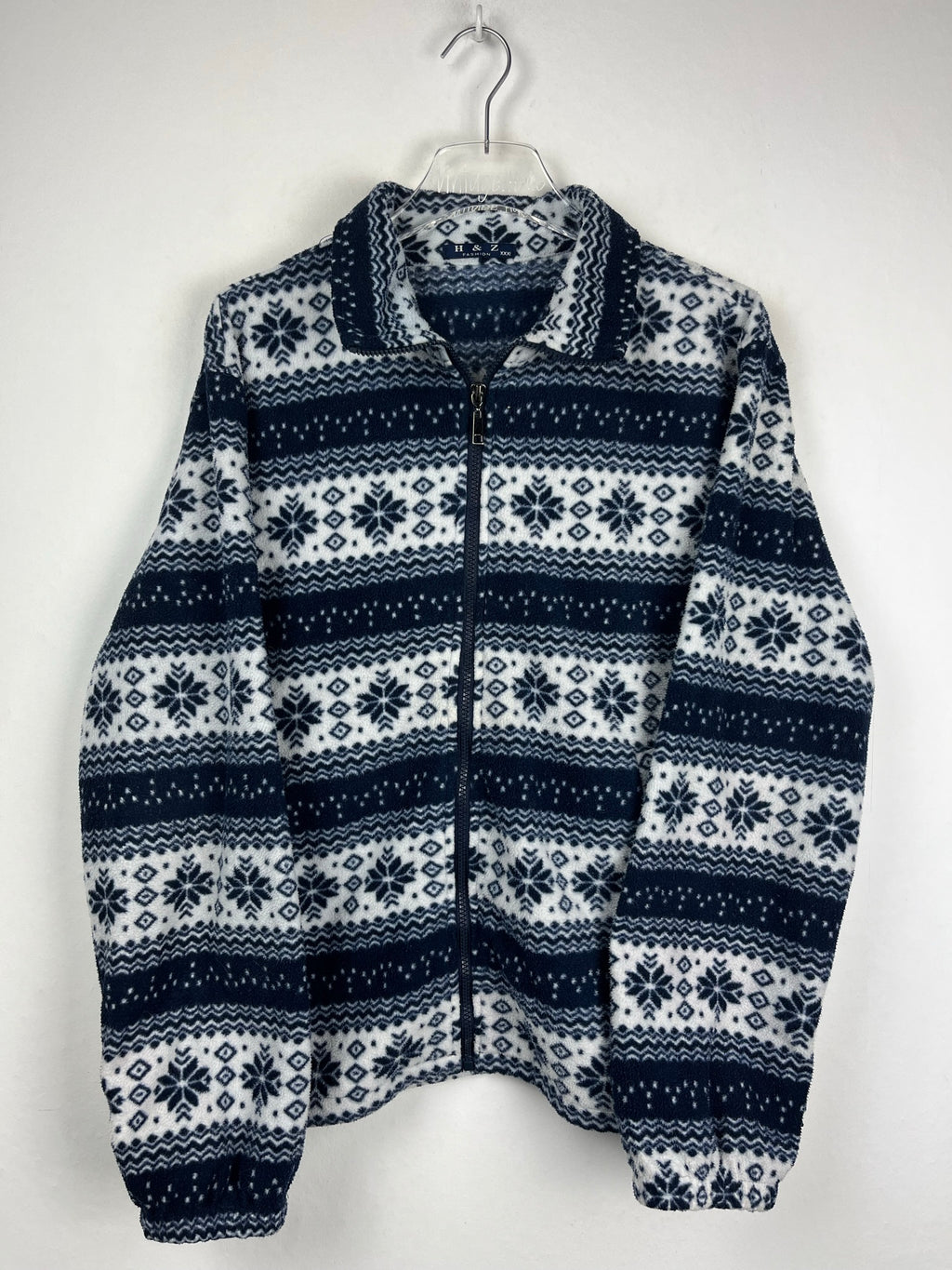 Vintage Fleece Sweatshirtjacke (L)