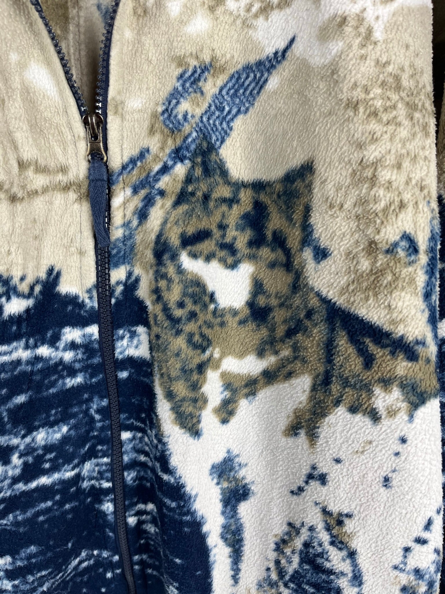 Vintage Fleece Sweatshirtjacke (S)