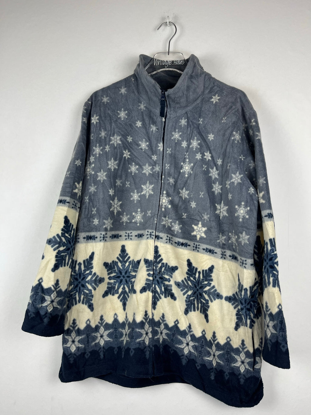 Vintage Fleece Sweatshirtjacke (M)