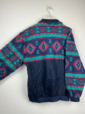 Vintage Fleece Sweatshirtjacke (L)