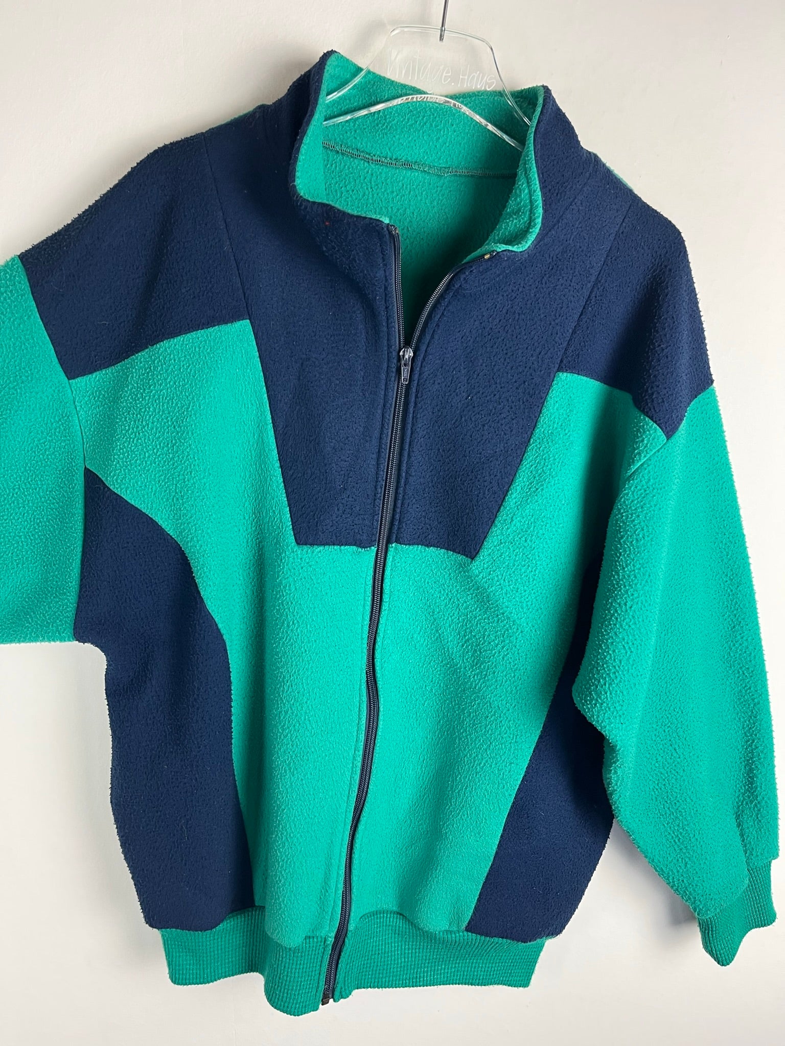 Vintage Fleece Sweatshirtjacke (M)