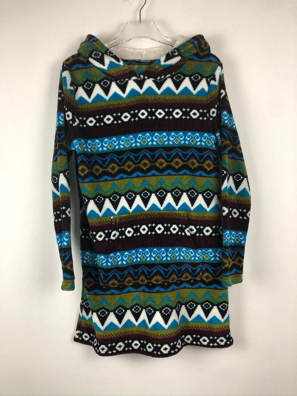 Vintage Fleece Pullover/Kleid (S)