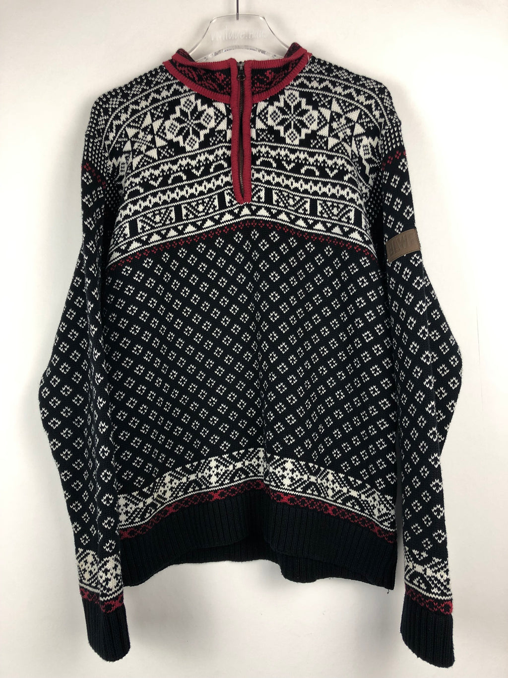 Vintage Strick Half-Zip Sweater (S)