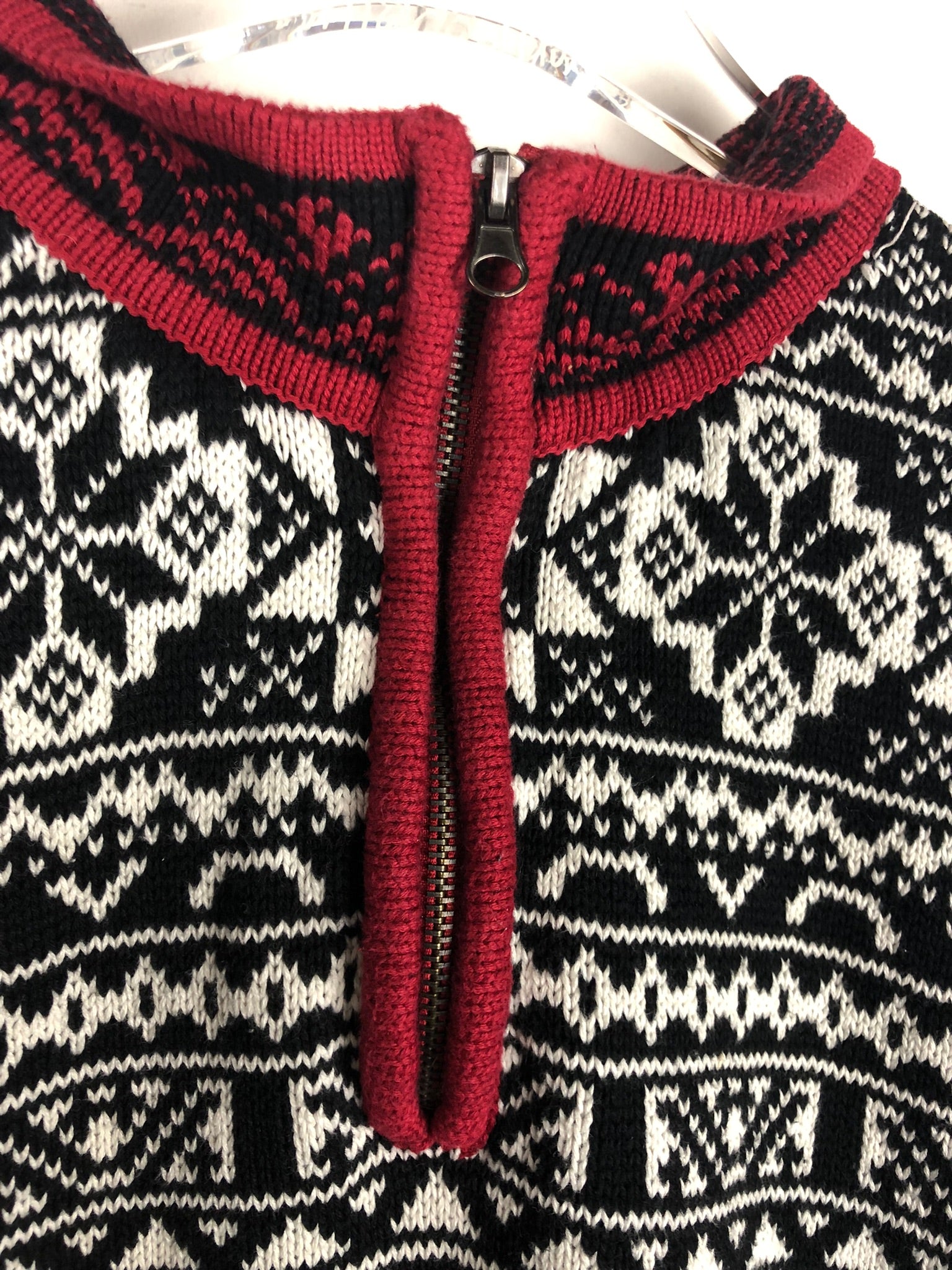 Vintage Strick Half-Zip Sweater (S)