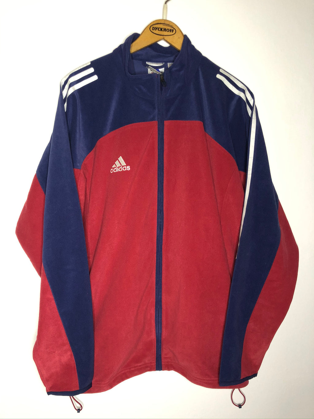 Vintage Adidas Velour Sweatshirtjacke (XL)