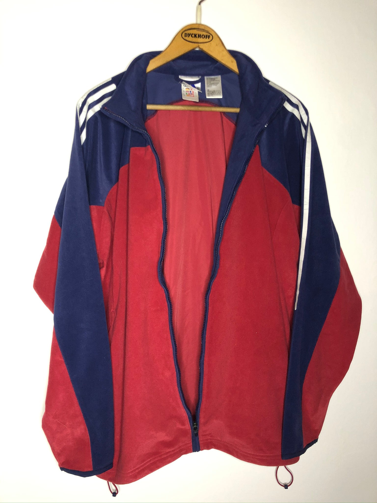 Vintage Adidas Velour Sweatshirtjacke (XL)