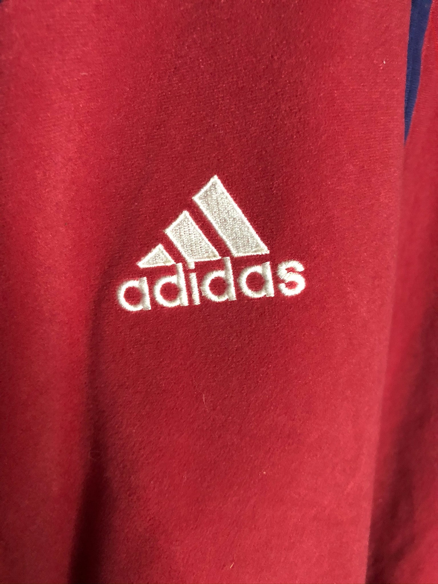 Vintage Adidas Velour Sweatshirtjacke (XL)