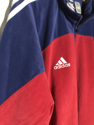 Vintage Adidas Velour Sweatshirtjacke (XL)