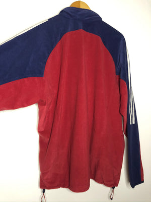 Vintage Adidas Velour Sweatshirtjacke (XL)